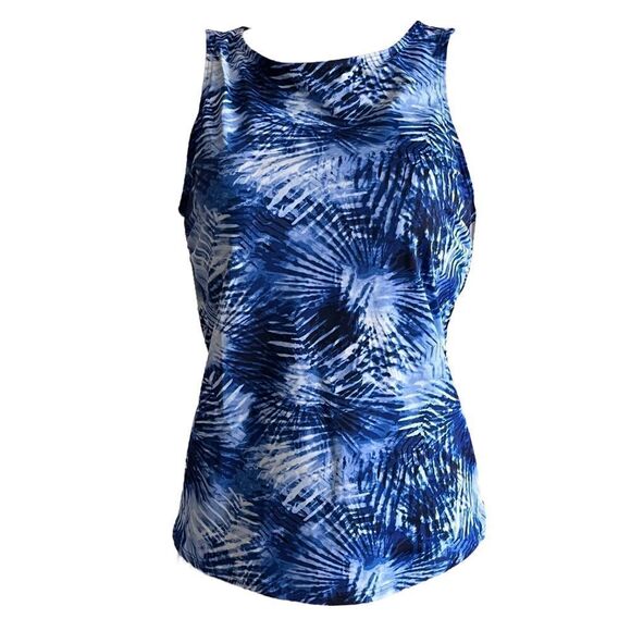 Lands' End Regular High Neck UPF 50 Tankini Top - Picture 3 of 6